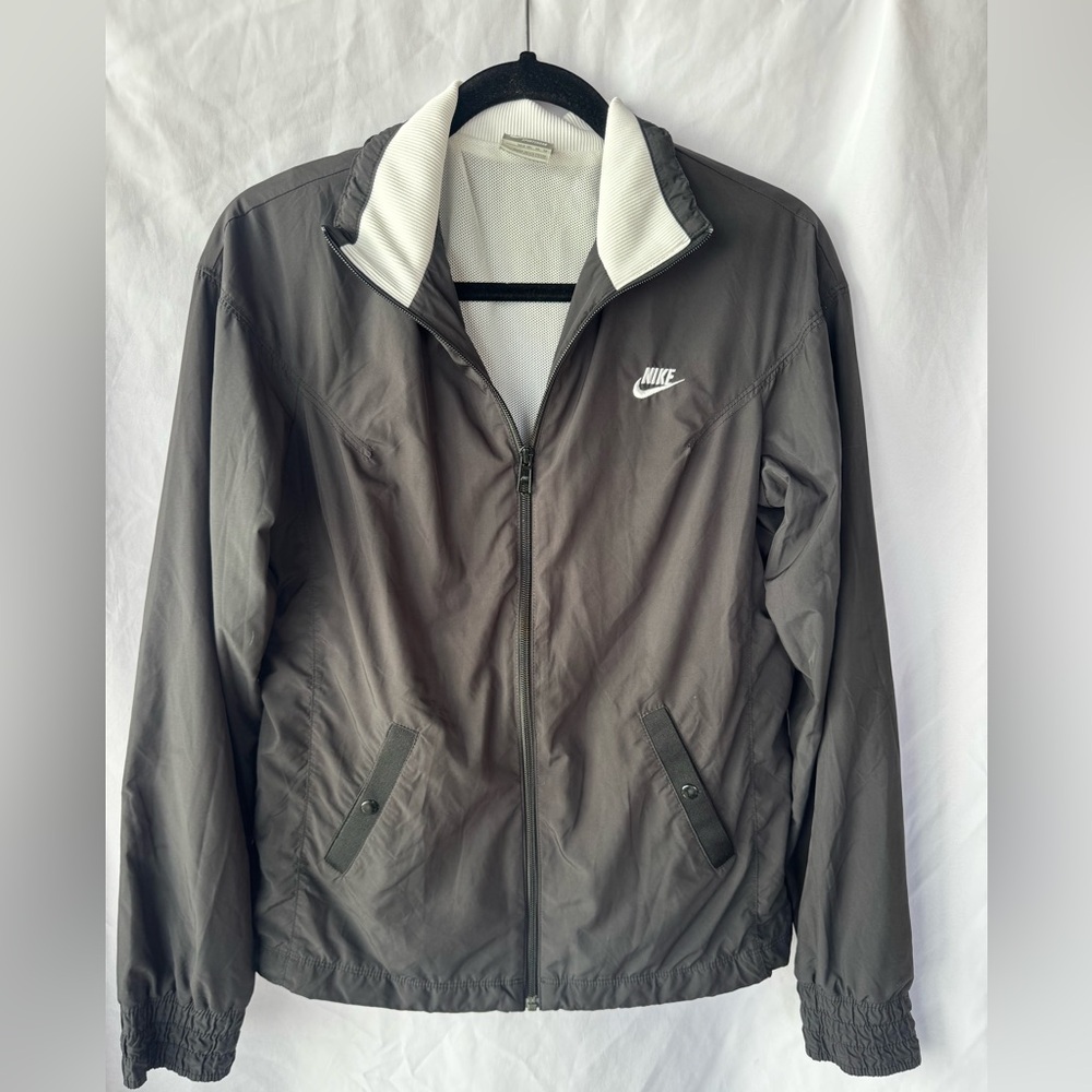 Nike White and Black Sportswear Jacket
